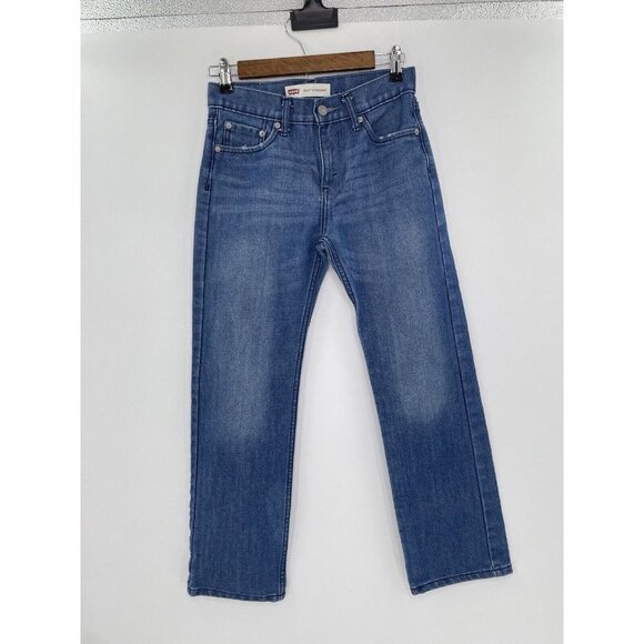 Levis 514 Jeans Boys 14 Straight Regular 27x27 Blue Faded Med. Wash Denim - Picture 2 of 9